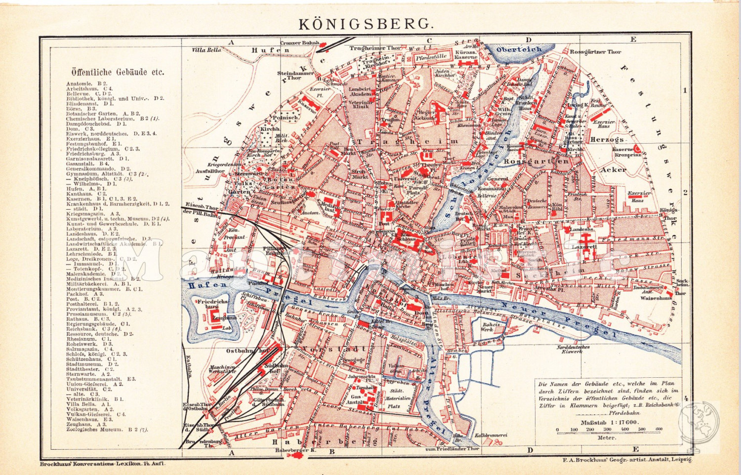 1905 Königsberg Ostpreussen map