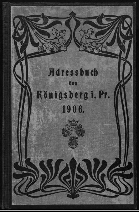 1906 Königsberg City Directory Cover page